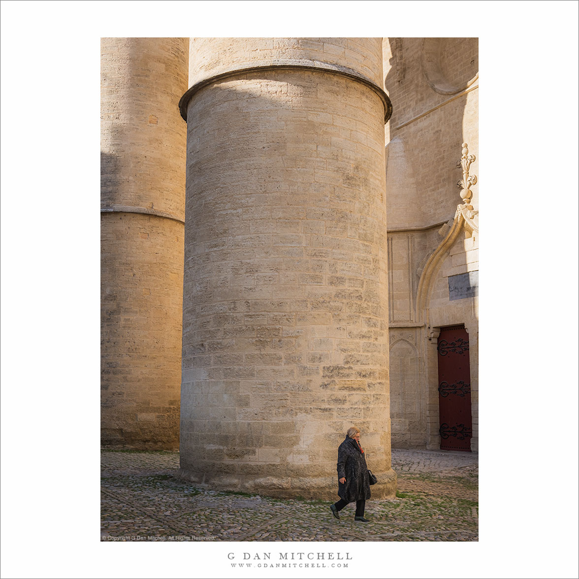 Woman and Cathedral Columns