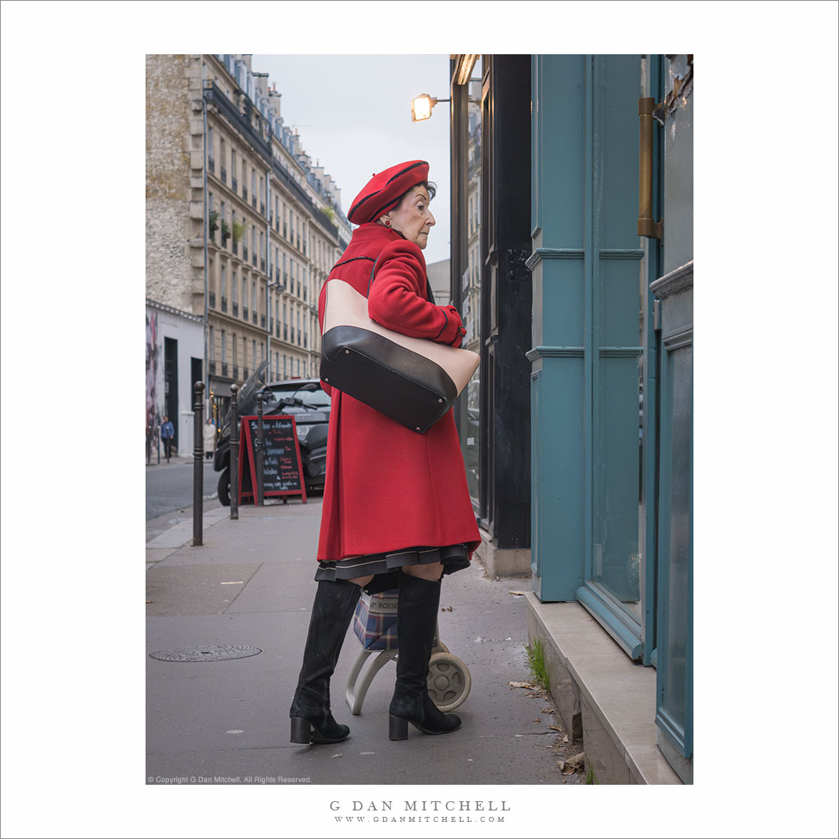 Woman in Red, Paris