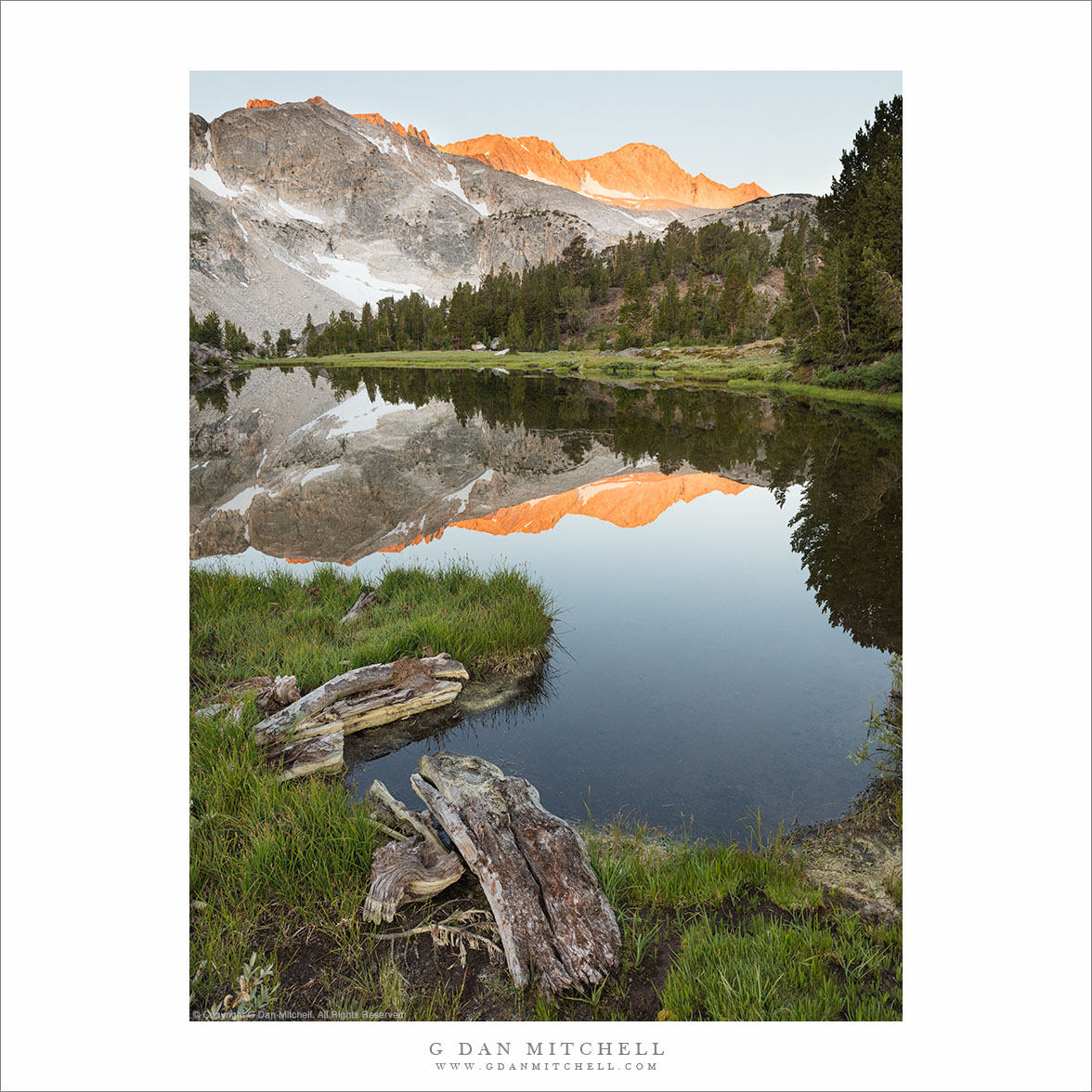 Dawn, Pond and Mountains