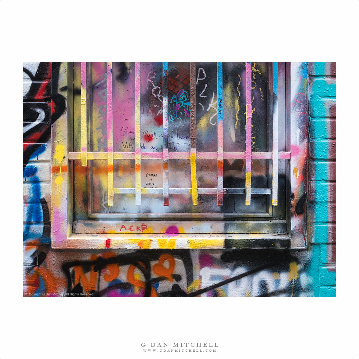 Graffiti and Barred Window