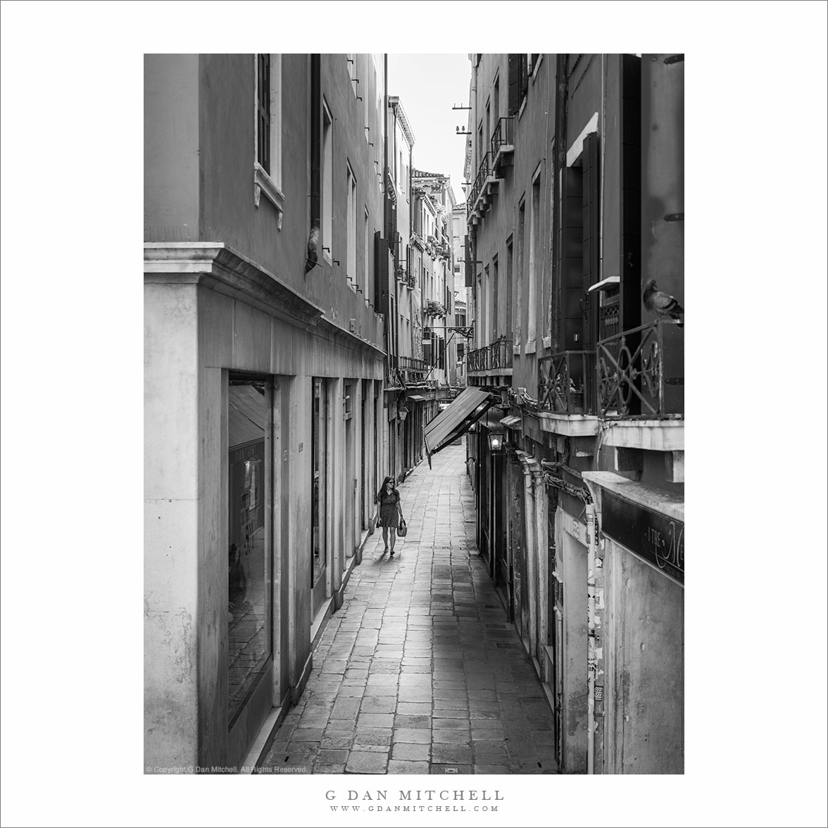 Woman, Empty Venice Street
