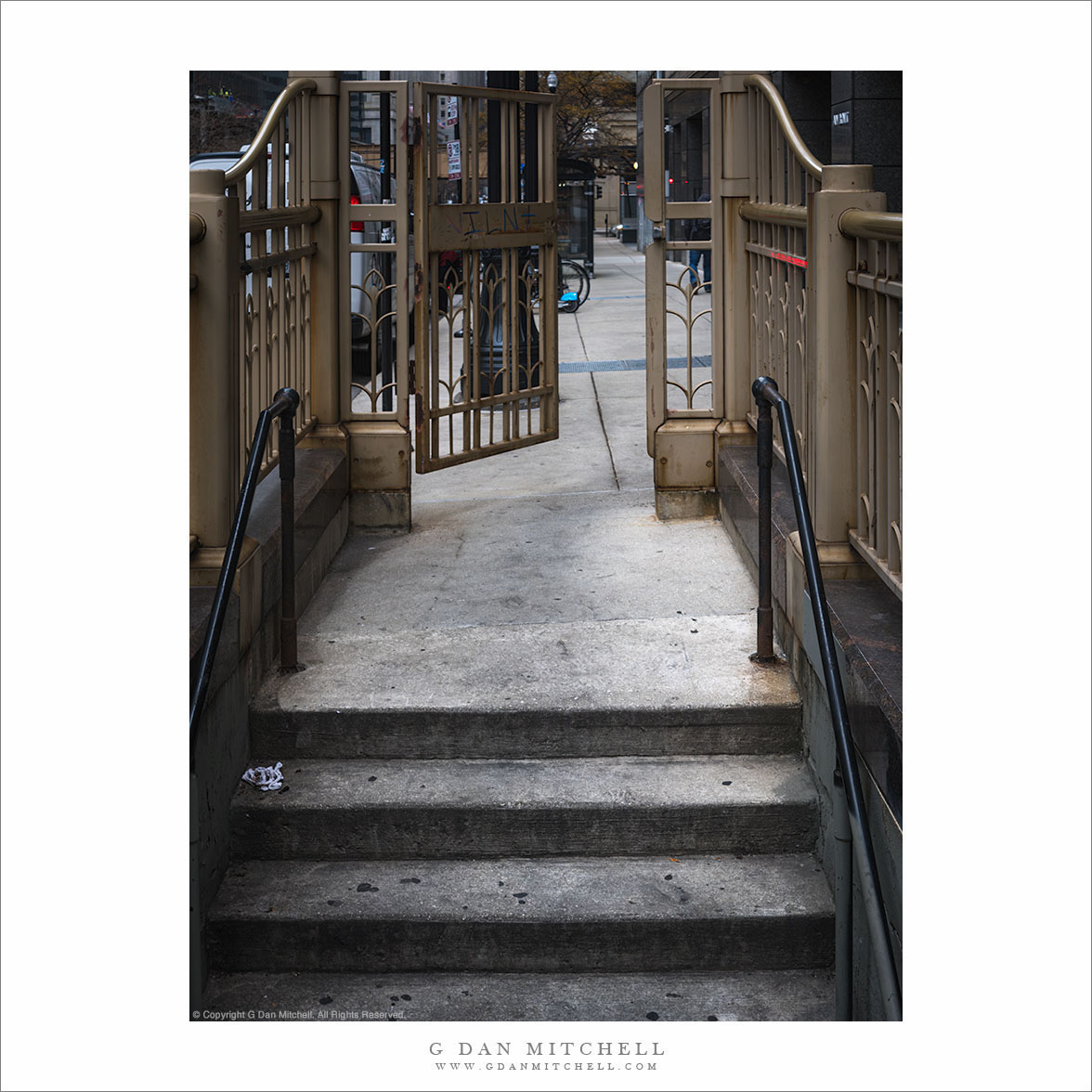 "L" Station Entrance, Chicago